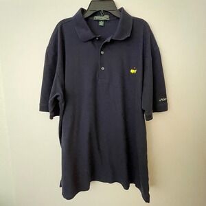 Masters Collection Mens‎ Golf Polo Shirt Short Sleeve Navy Blue XL Pima Cotton